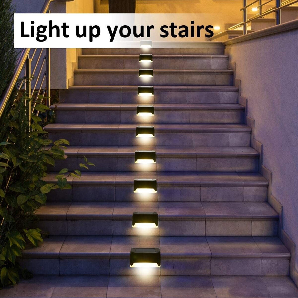 Solar Deck Lights – 8 Pack Waterproof LED (Stairs, Fence & Deck)
