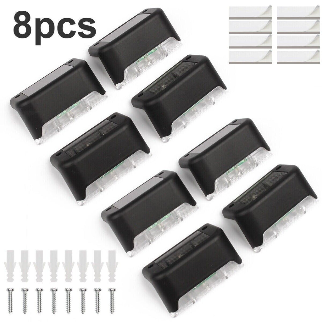 Solar Deck Lights – 8 Pack Waterproof LED (Stairs, Fence & Deck)