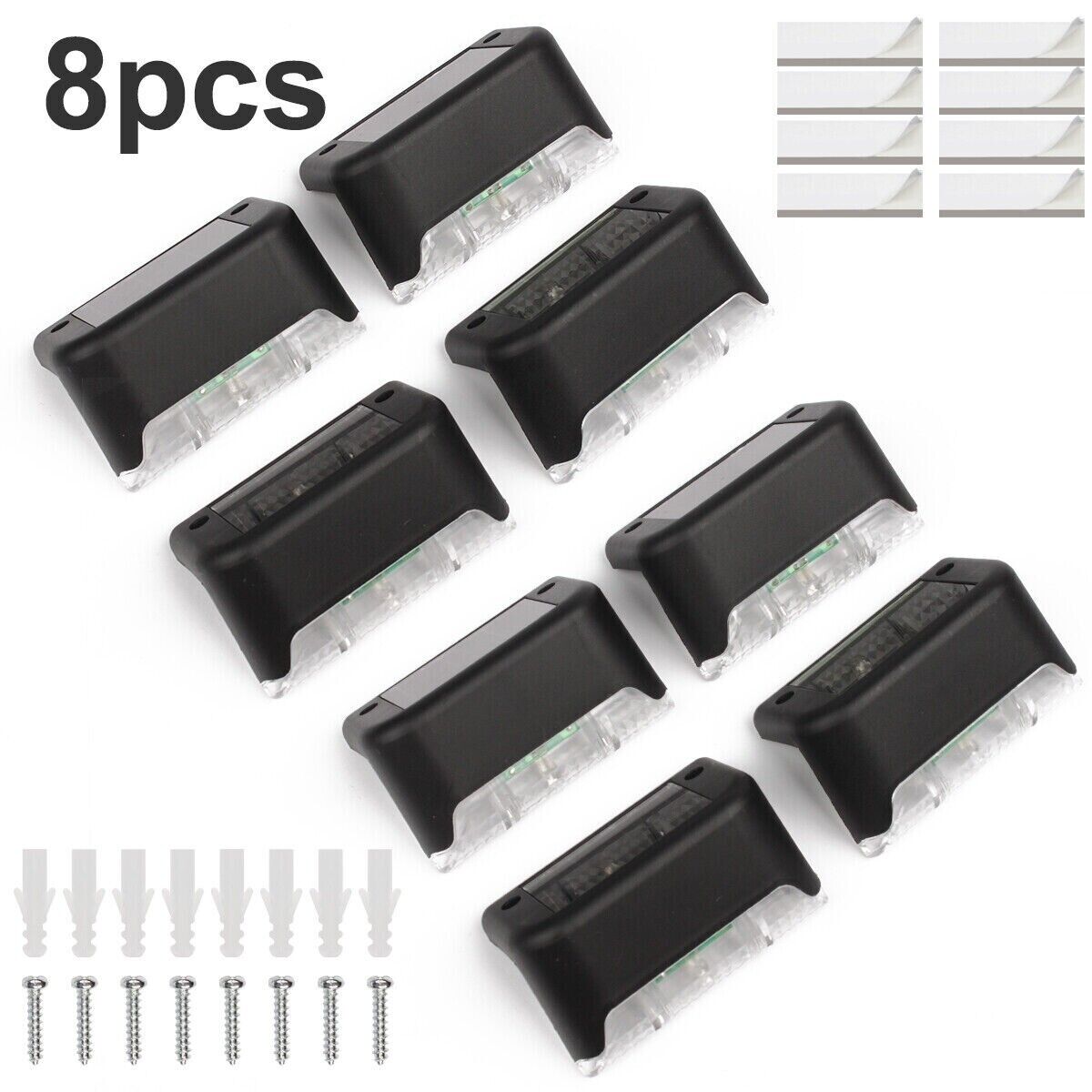 Solar Deck Lights – 8 Pack Waterproof LED (Stairs, Fence & Deck)